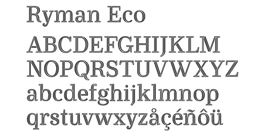 tipografías para imprimir. ryman eco