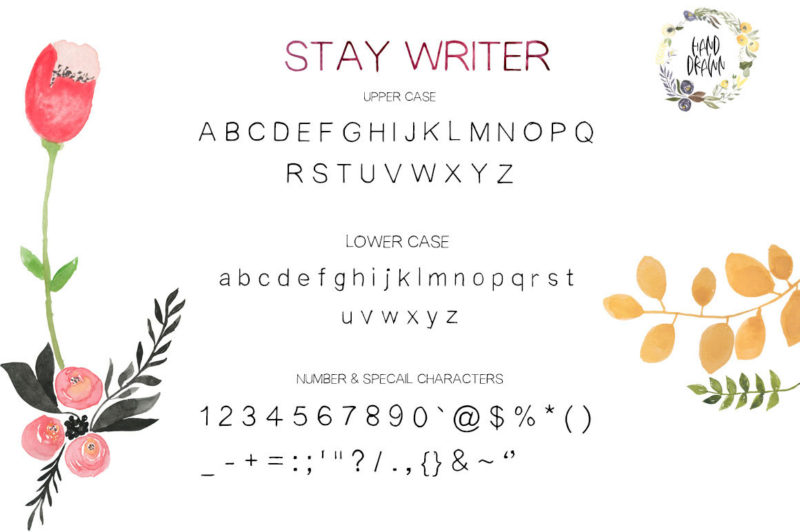tipografía handwritten gratis stay writer